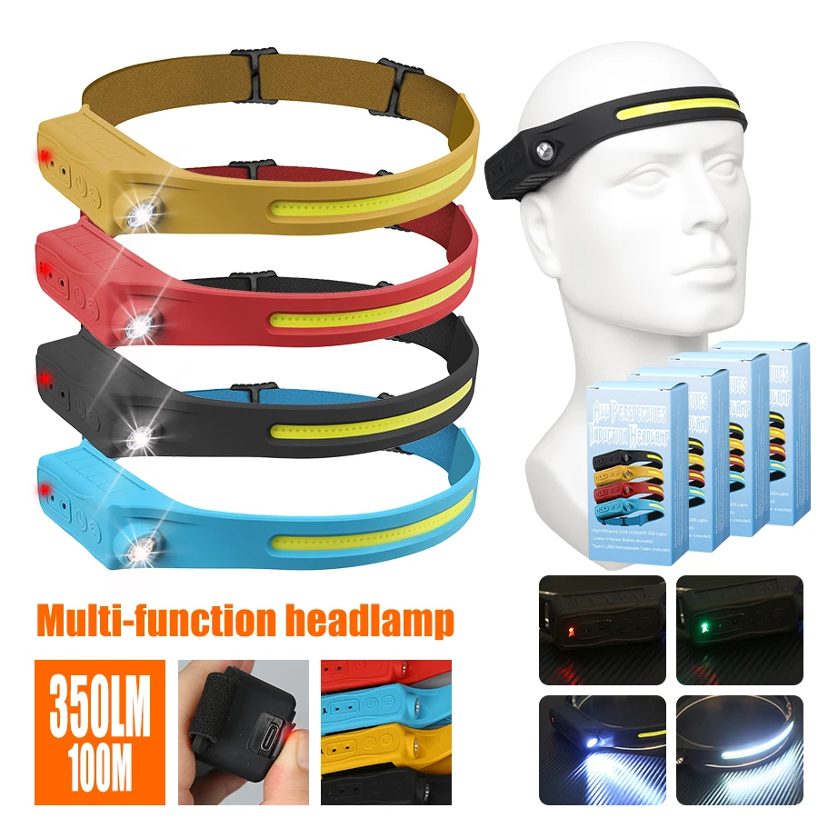 Motion Sensor Outdoor - Rechargeable Headlamp 350 Lumen Motion Sensor