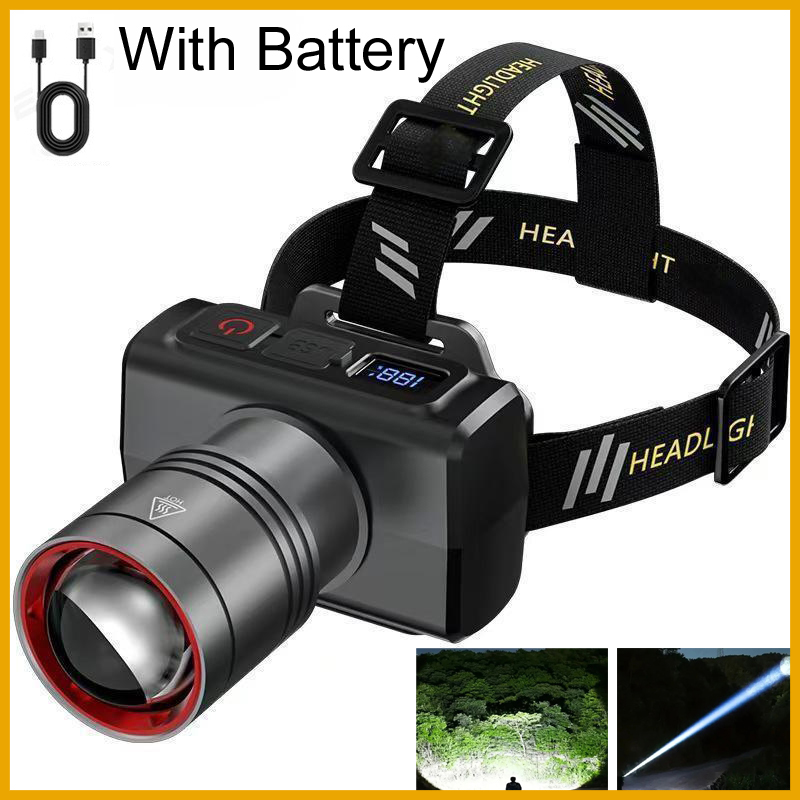Motion Sensor Outdoor - 2026 LED digital Rechargeable Headlamp Super