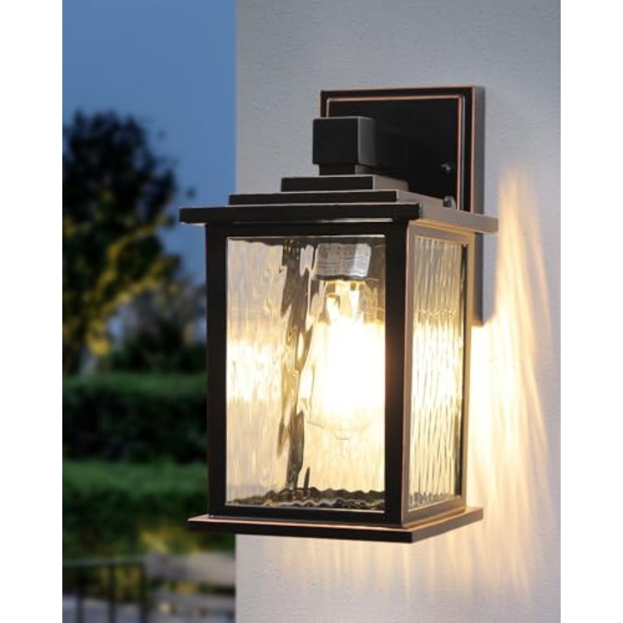 Outdoor Lighting Hardwired - 12'' Porch Lights Outdoor, Classic Oil-Rubbed