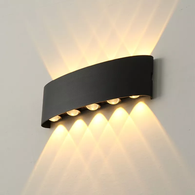 Outdoor Lighting Hardwired - Modern LED Wall Lights White up