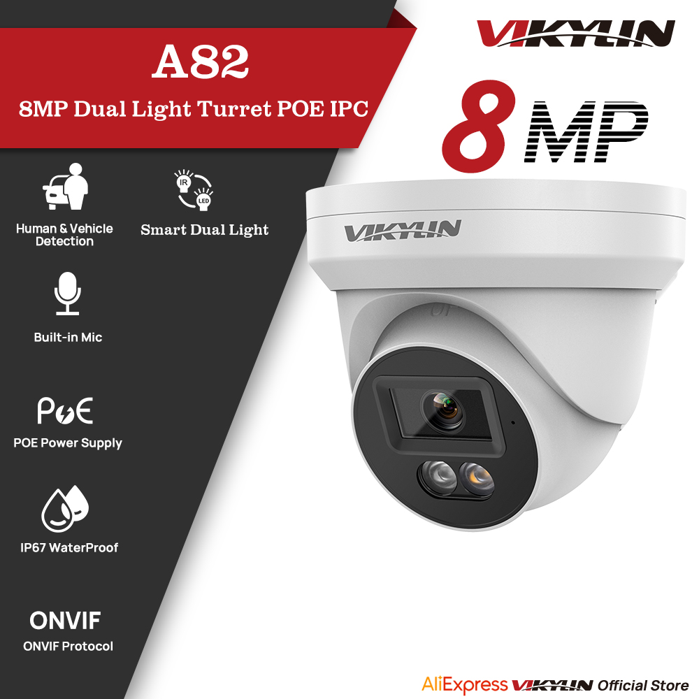 Outdoor Lighting Mains Powered - VIKYLIN 8MP IP Security Camera Poe