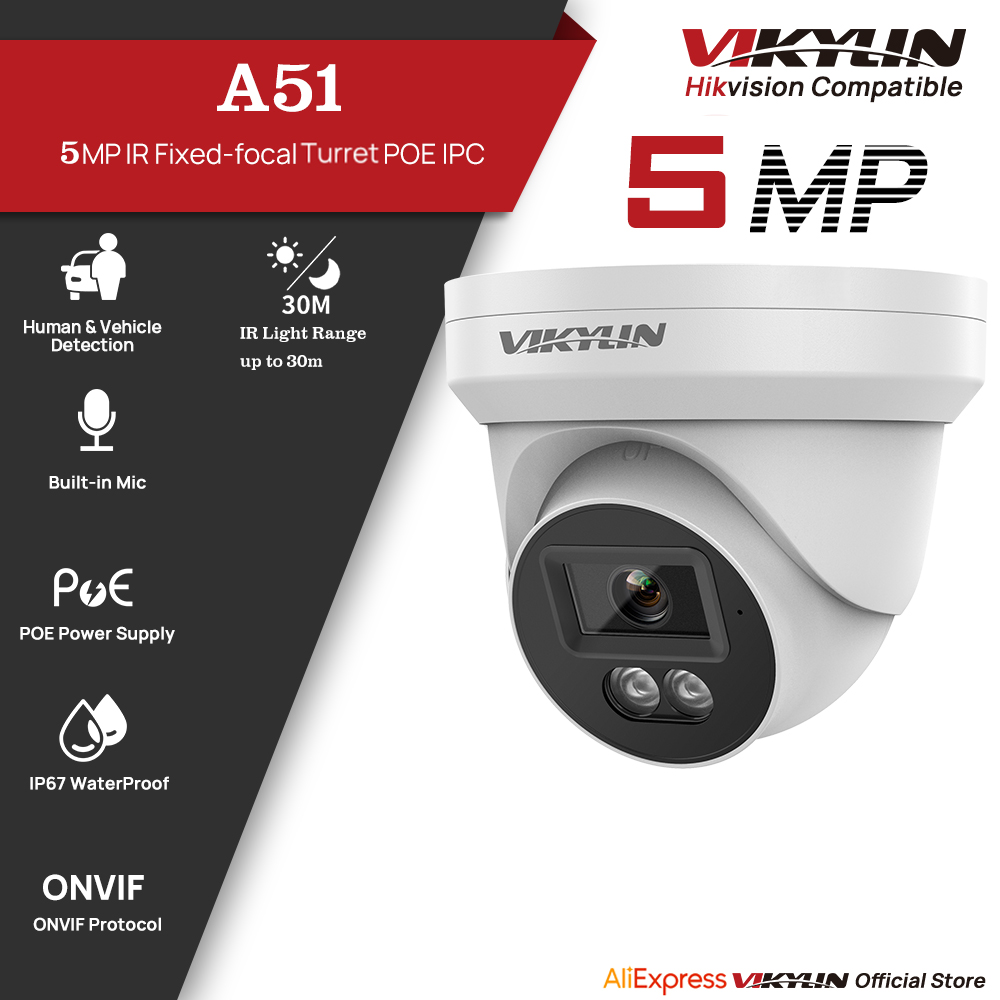 Outdoor Lighting Mains Powered - VIKYLIN 5MP IP Security Camera with