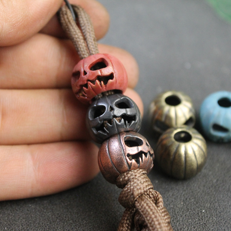 Outdoor Lighting Brass - Halloween Pumpkin Skull Face Lantern EDC