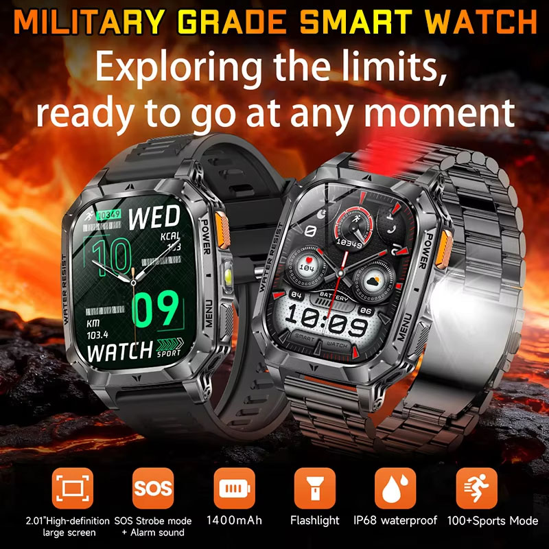 Outdoor Lighting Smart Controller - 2026 New Hot flashlight Men Smartwatch