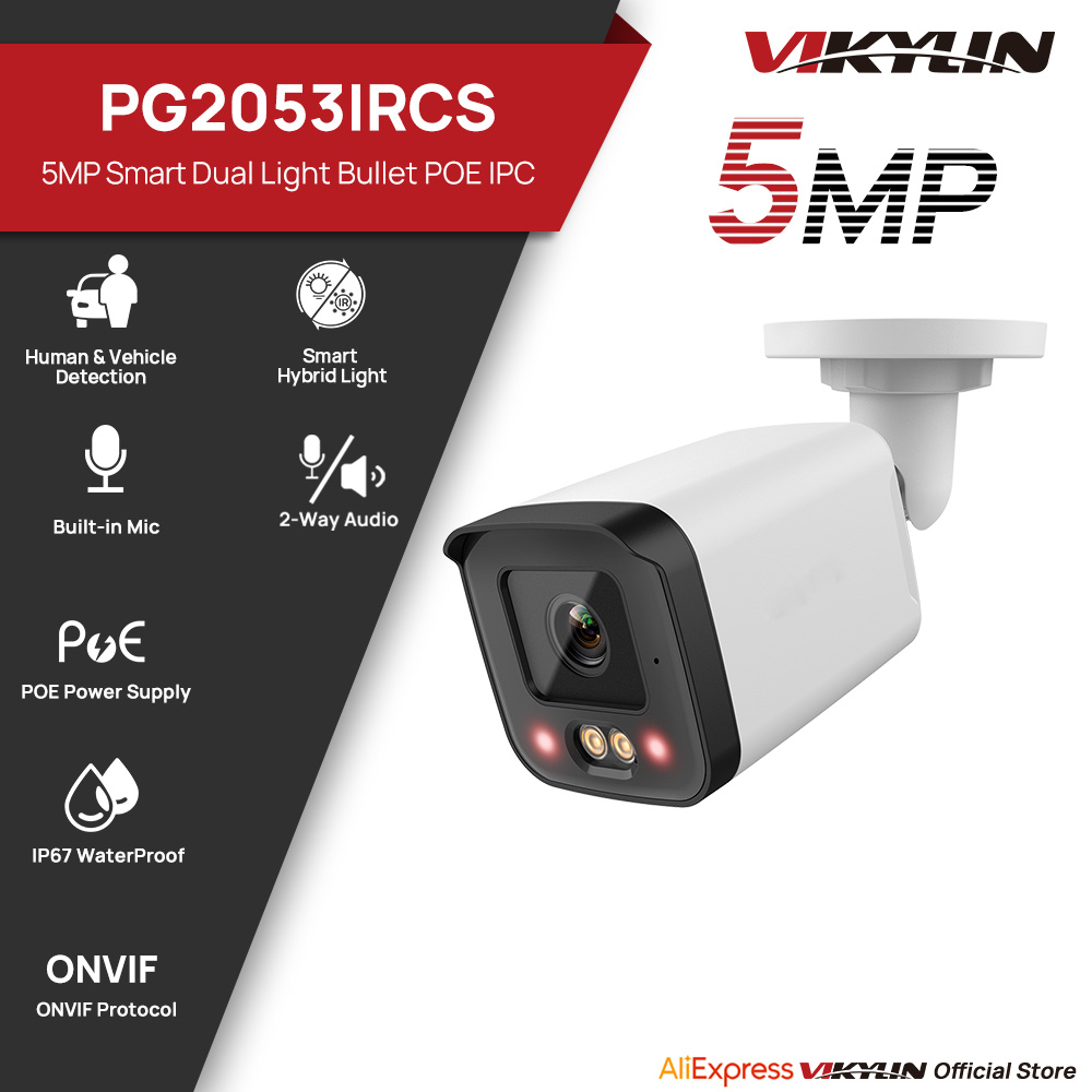 Outdoor Lighting Mains Powered - VIKYLIN IP Security Camera 5MP Smart