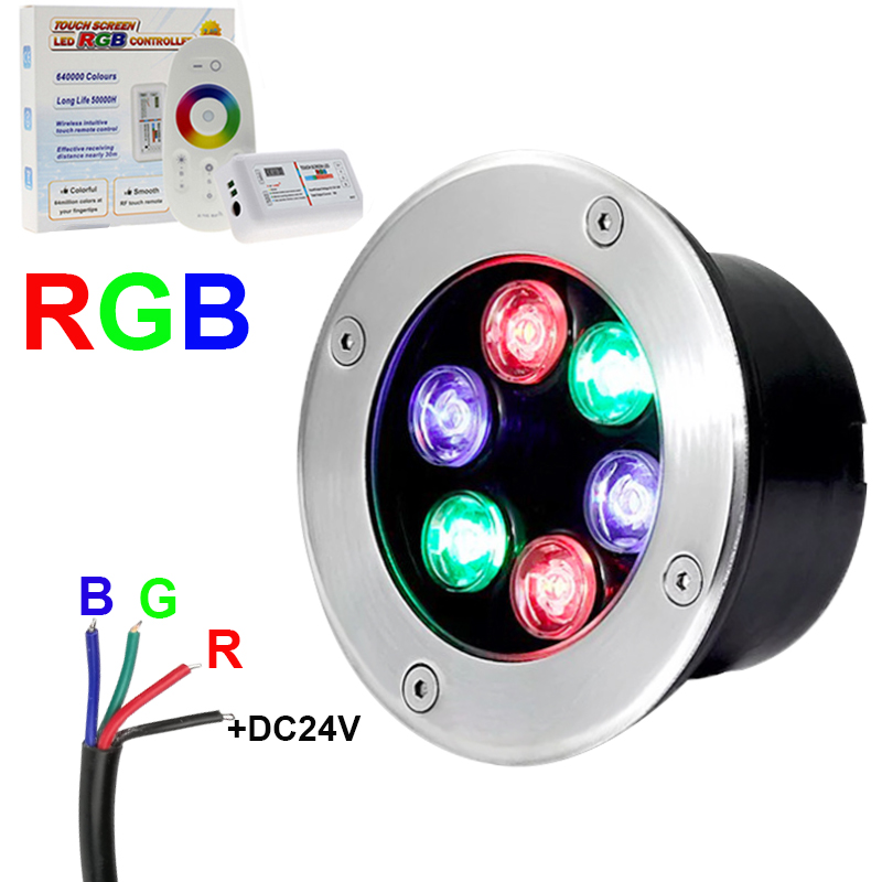 Outdoor Lighting Underground Wiring - 4-wire RGB LED Underground Light 9W18W