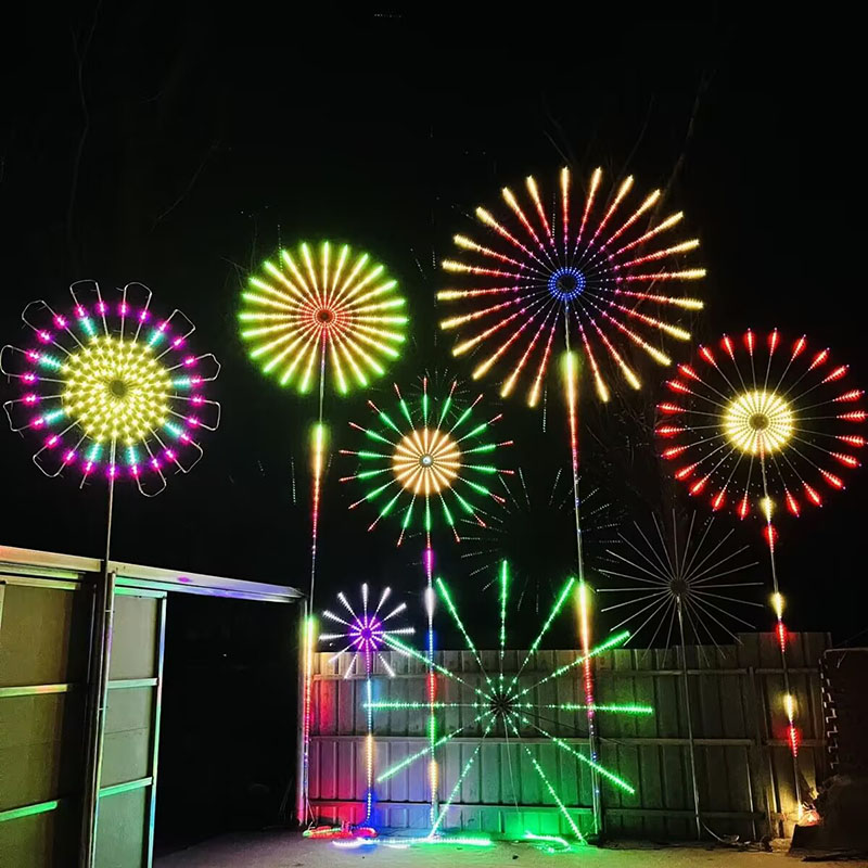 Outdoor Lighting Year Round - Double‑Sided Windmill‑Rotating LED Firework Strobe Light