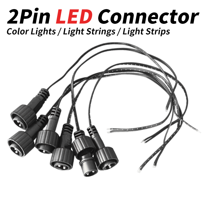 Outdoor Lighting Wire Connectors - 2Pin LED Connector with 25cm Wire