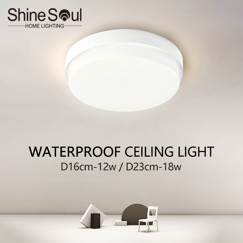 Outdoor Lighting Year Round - Modern IP65 Waterproof Ceiling Light Round