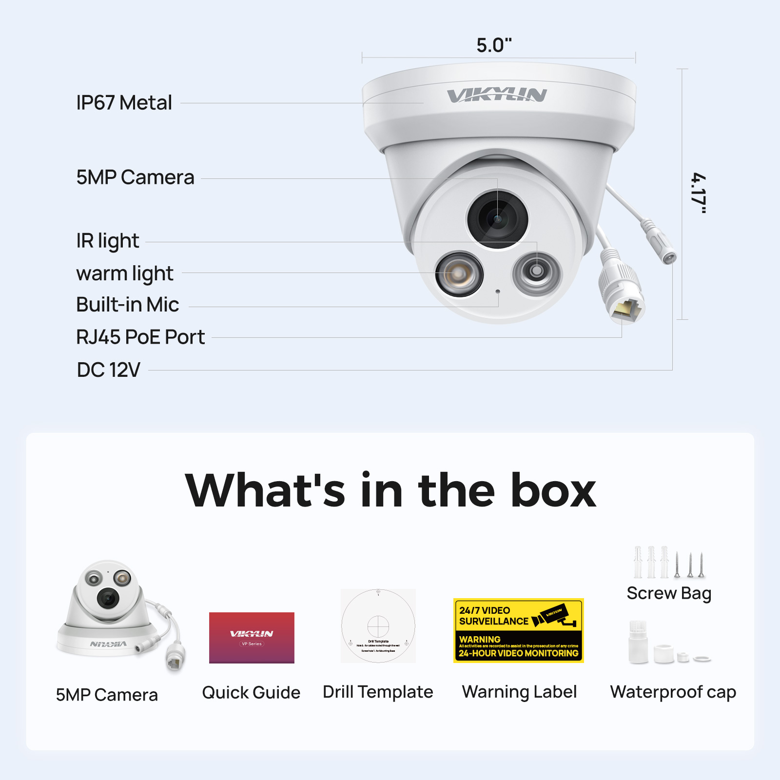 VIKYLIN 5MP Smart Dual Light I - đánh giá và giá Outdoor Lighting Mains Powered