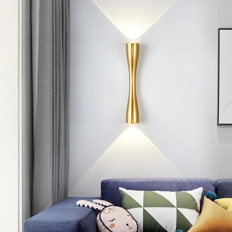 Gold LED Wall Lamp Up Down Lig - đánh giá và giá Outdoor Lighting Hardwired