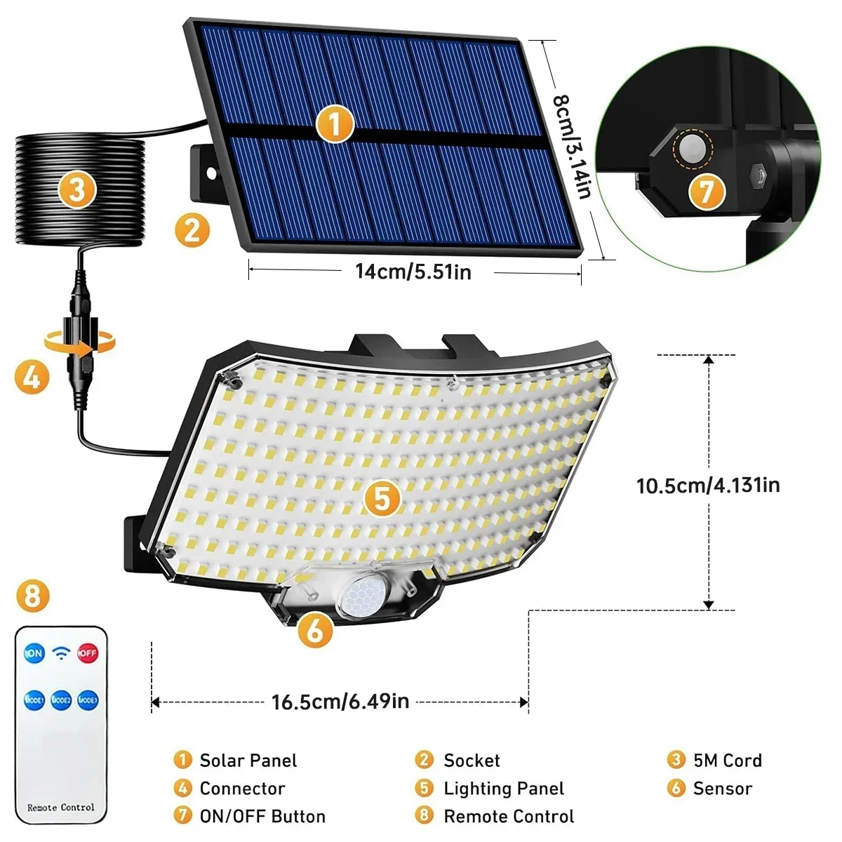234LED Solar Outdoor Lights Mo - đánh giá và giá Motion Sensor Outdoor