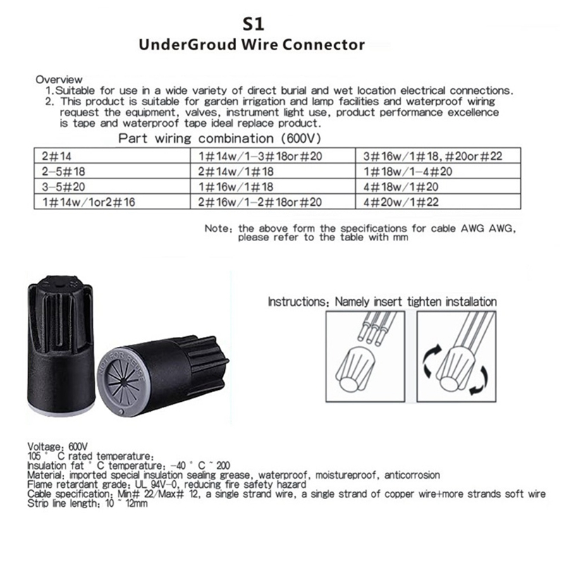 ABJA-Waterproof Wire Connector - đánh giá và giá Outdoor Lighting Wire Connectors