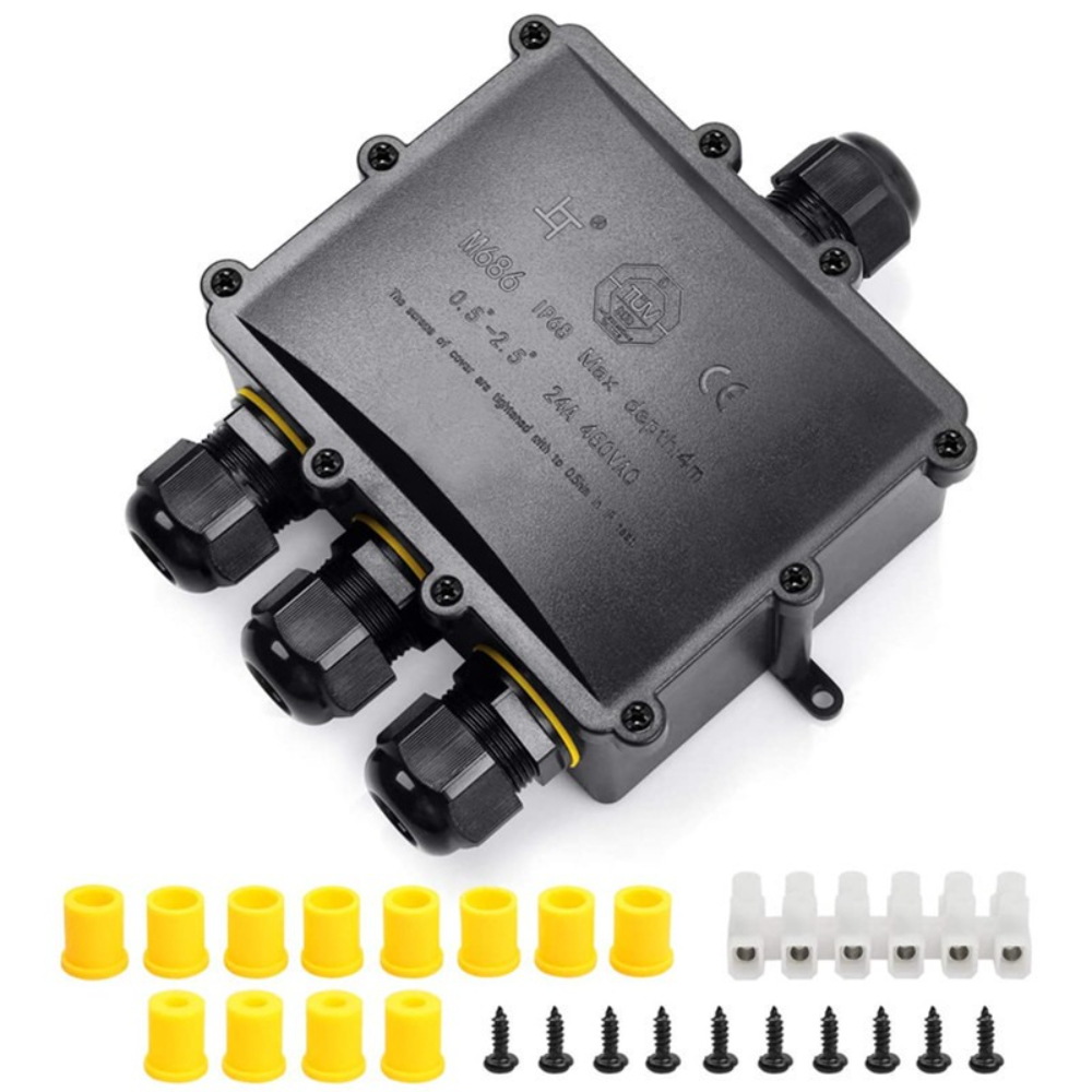 4Way 1In3Out IP68 Waterproof 4 - đánh giá và giá Outdoor Lighting Underground Wiring