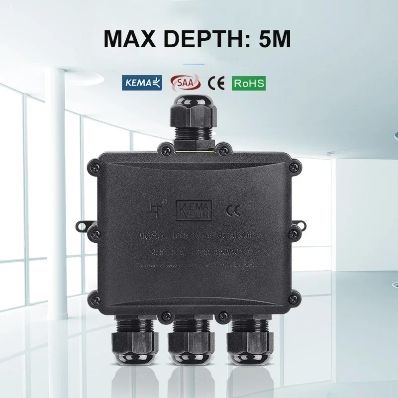 4Way 1In3Out IP68 Waterproof 4 - đánh giá và giá Outdoor Lighting Underground Wiring