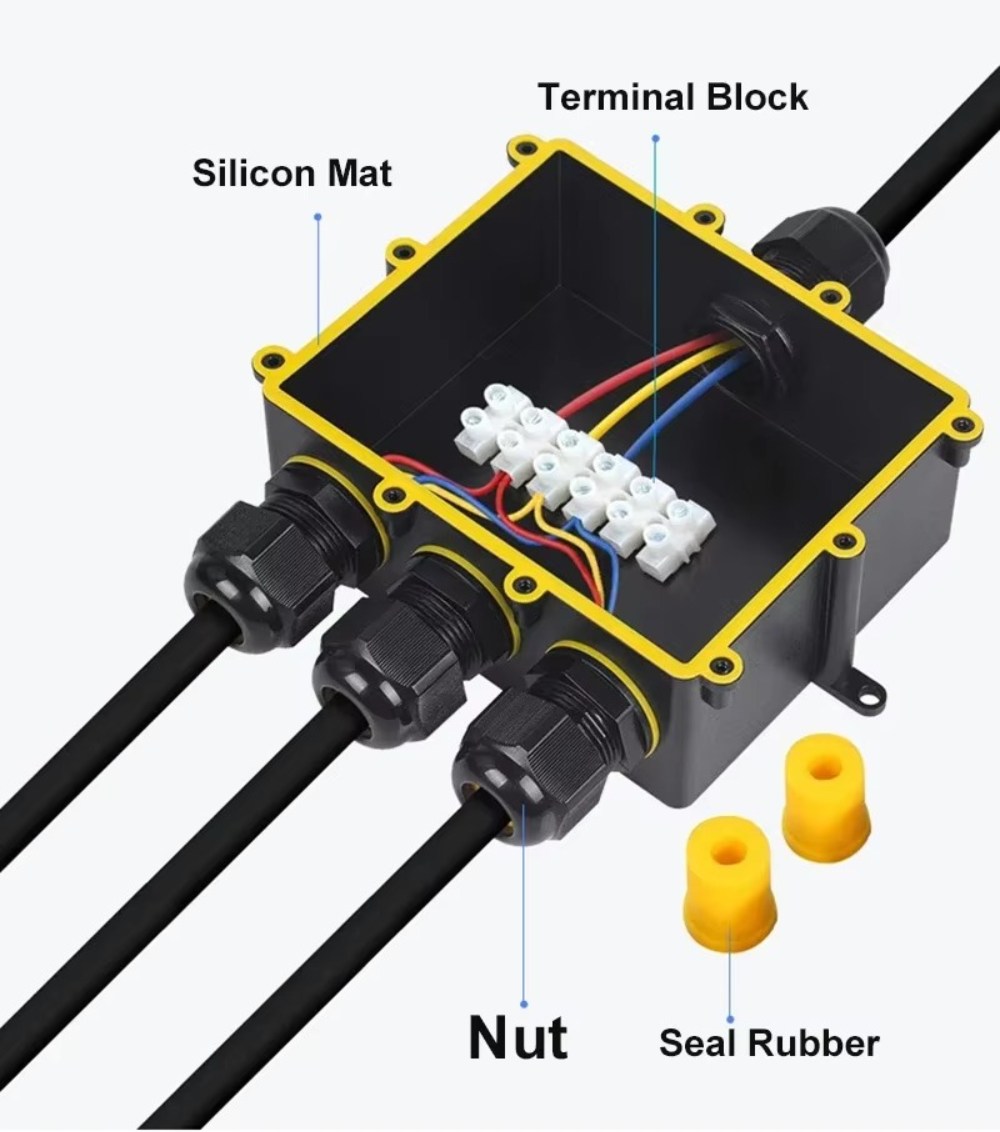 4Way 1In3Out IP68 Waterproof 4 - đánh giá và giá Outdoor Lighting Underground Wiring