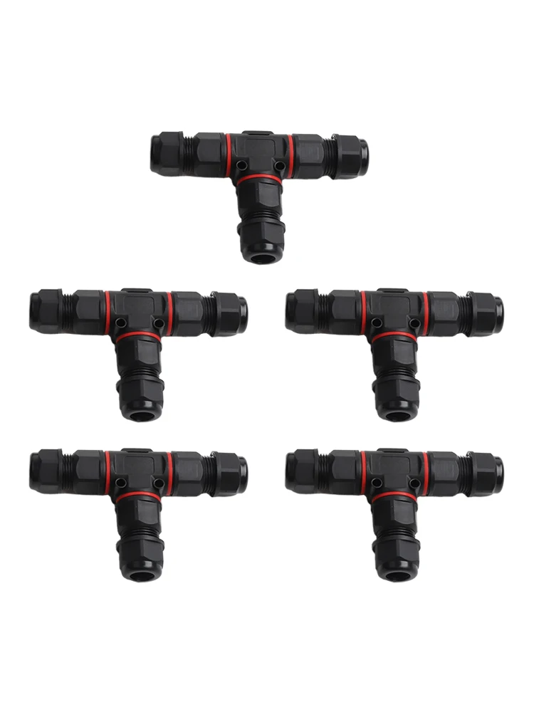 5Pcs IP68 Waterproof 3 Pin T S - đánh giá và giá Outdoor Lighting Wire Connectors
