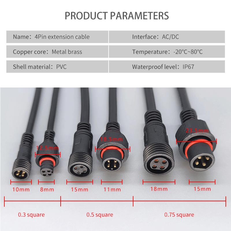 Male Famale Plug Cable 4Pin Wa - đánh giá và giá Outdoor Lighting Wire Connectors