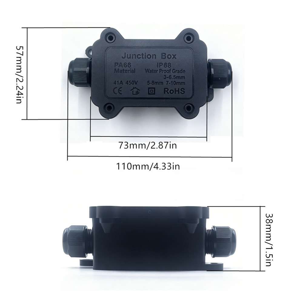 IP68 Waterproof Junction Box 2 - đánh giá và giá Outdoor Lighting Wire Connectors