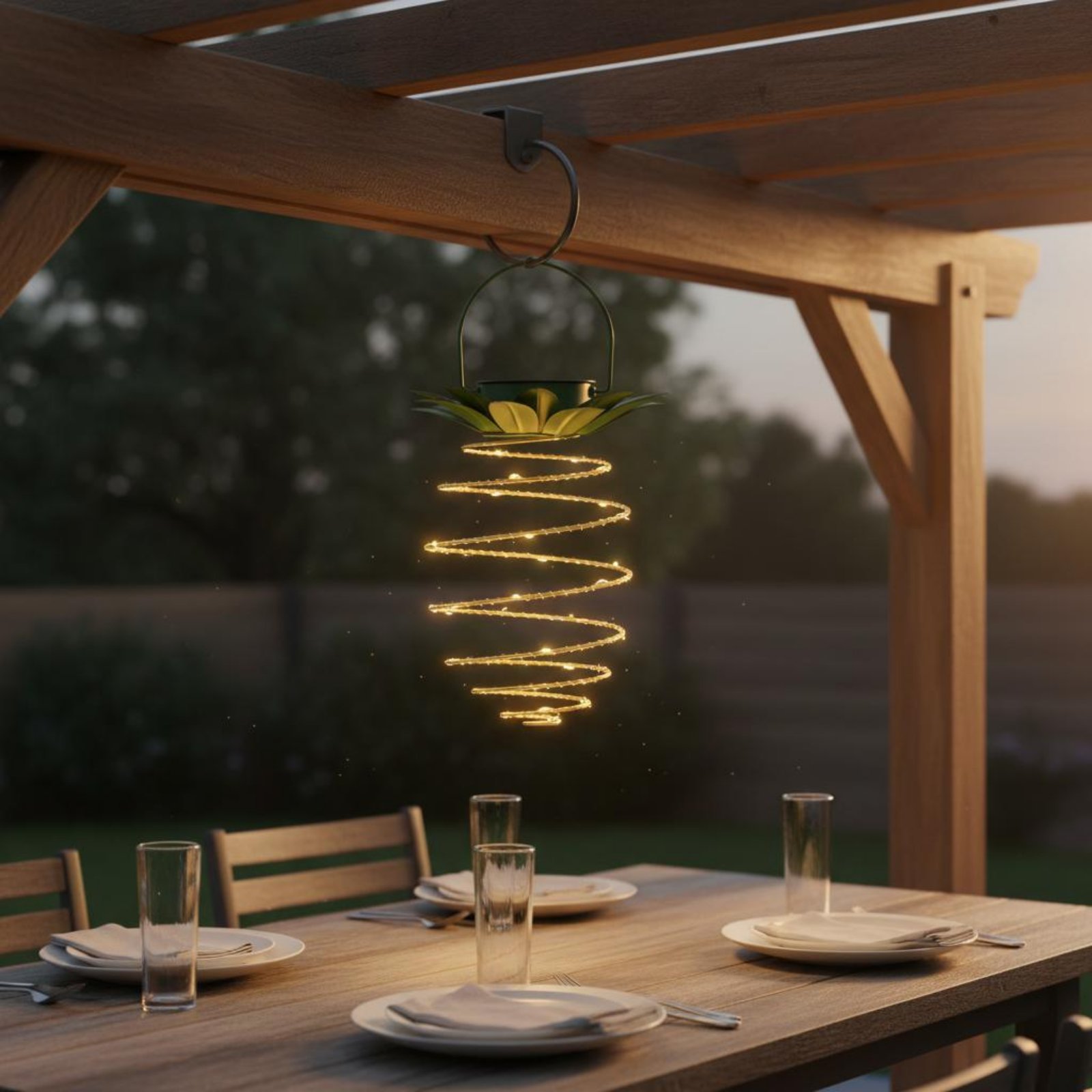 2 Pieces Solar Pineapple Lamp  - đánh giá và giá Outdoor Lighting Design