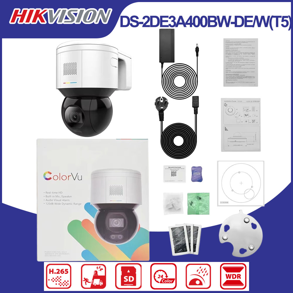 Hikvision DS-2DE3A400BW-DE/W(T - đánh giá và giá Outdoor Lighting Mains Powered