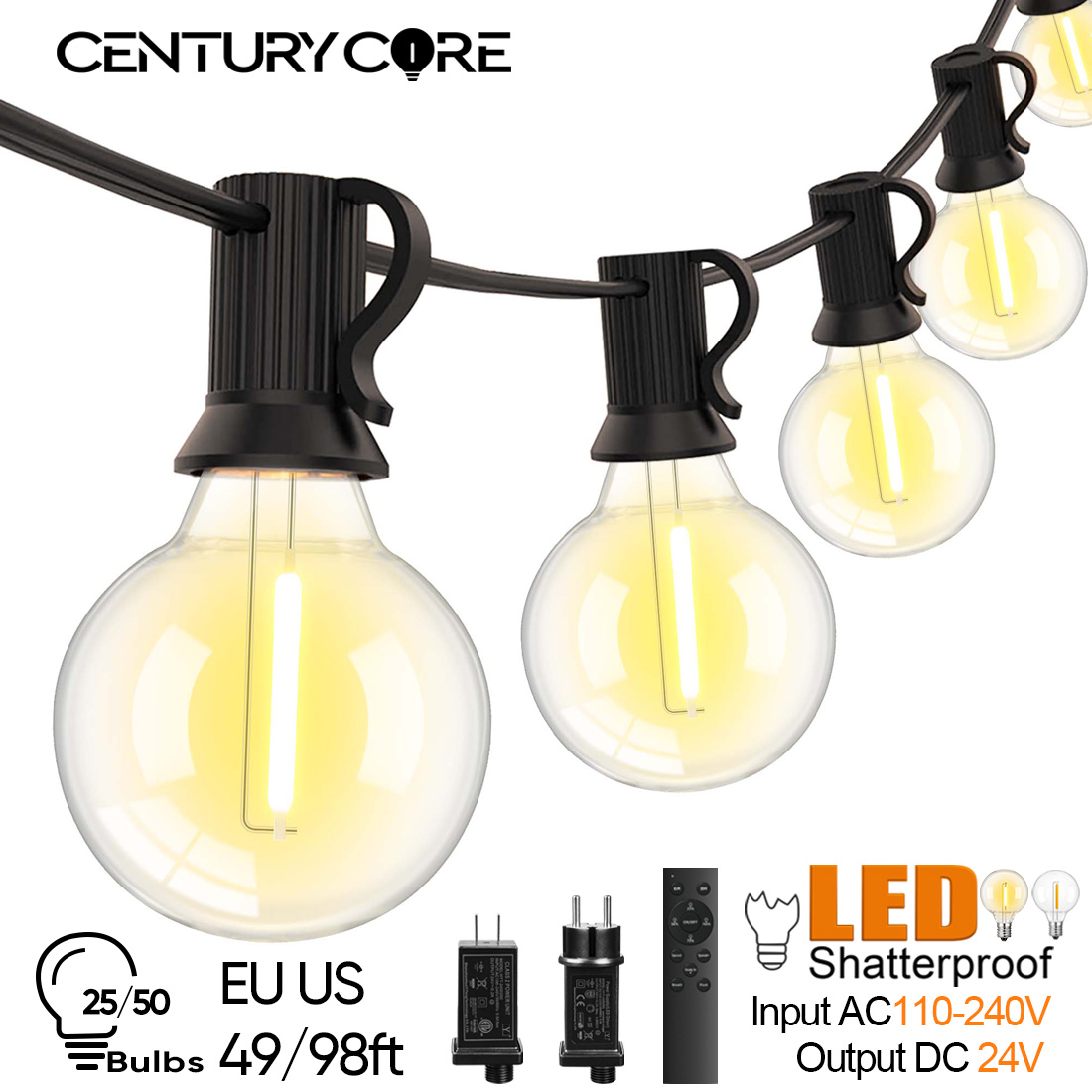 15M 30M Led G40 String Light 2 - đánh giá và giá Outdoor Lighting Year Round
