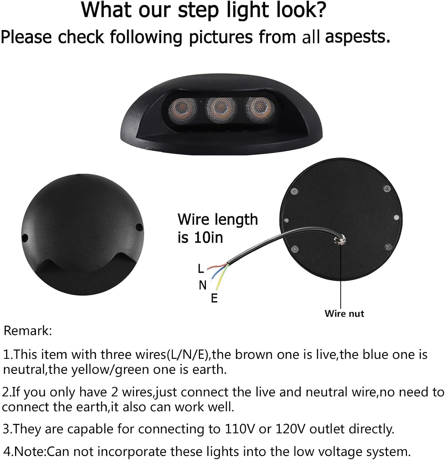 3W Surface Mount Hardwired LED - đánh giá và giá Outdoor Lighting Hardwired