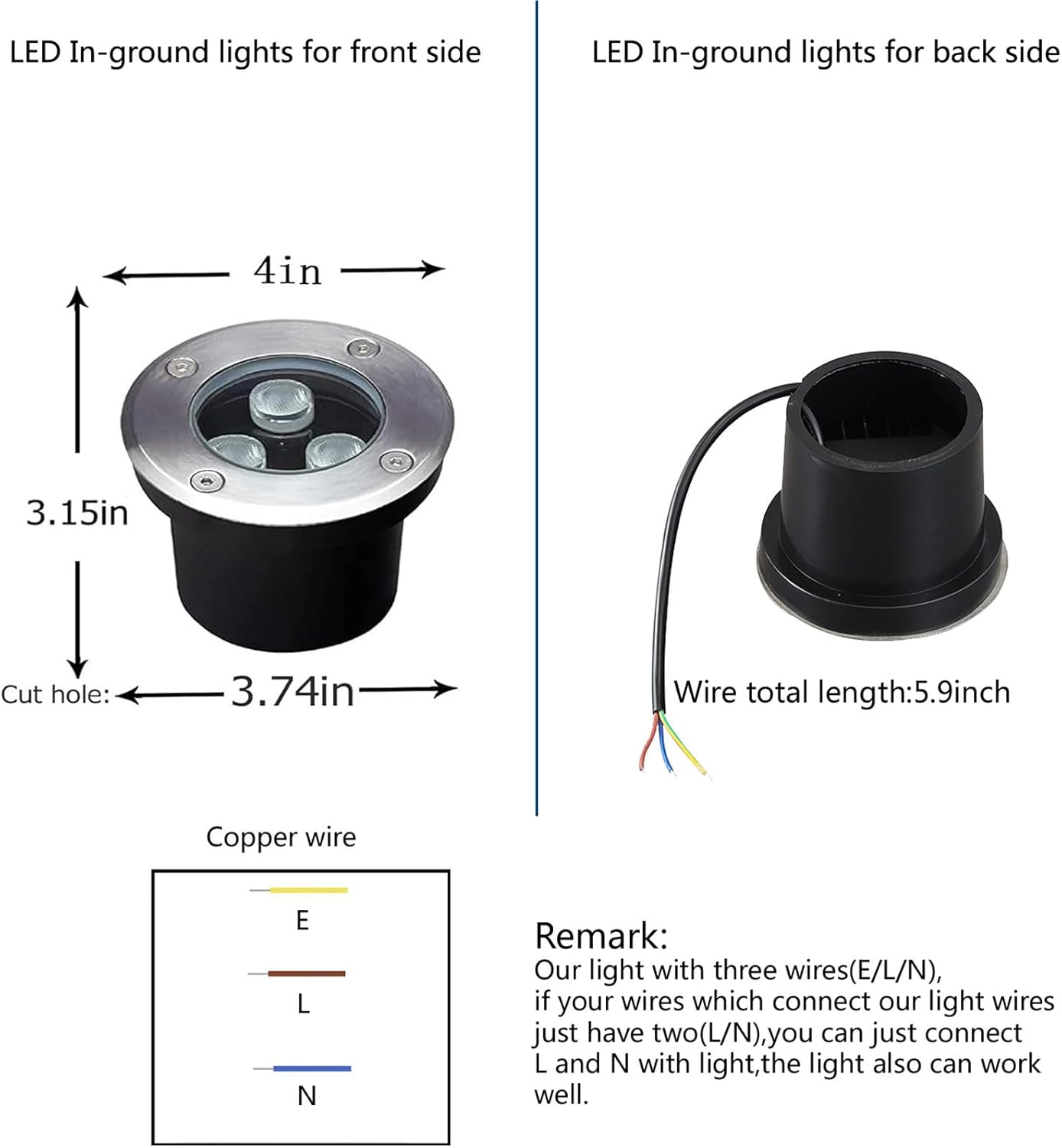 4 Pack Outdoor In Ground Light - đánh giá và giá Outdoor Lighting Underground Wiring