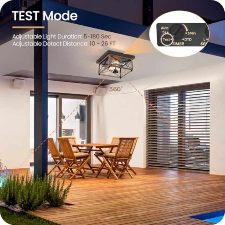 Outdoor Ceiling Light with Mot - đánh giá và giá Motion Sensor Outdoor