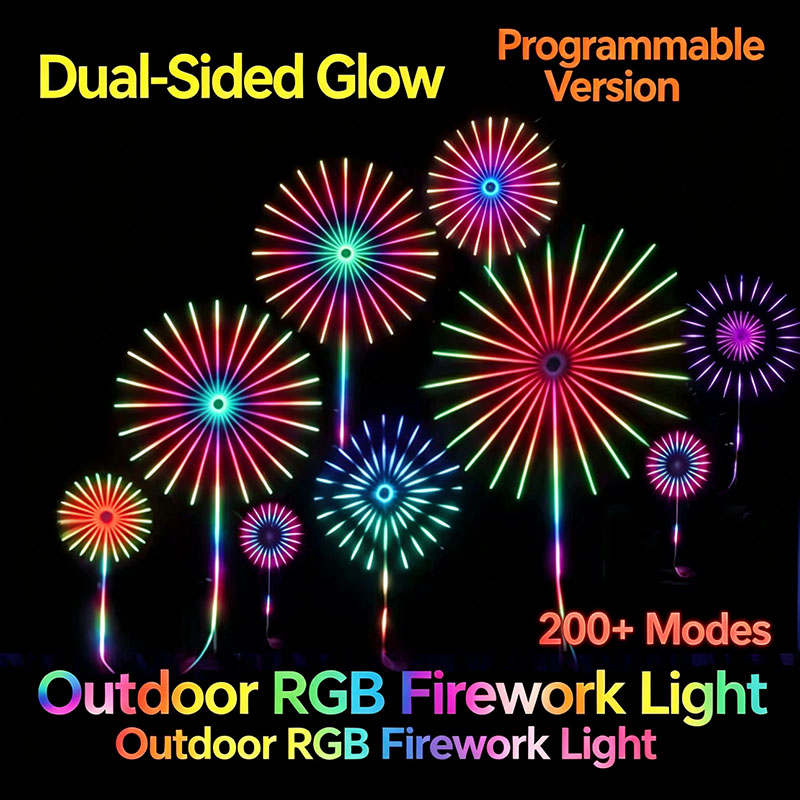 24 Tubes New Year RGB Firework - đánh giá và giá Outdoor Lighting Year Round