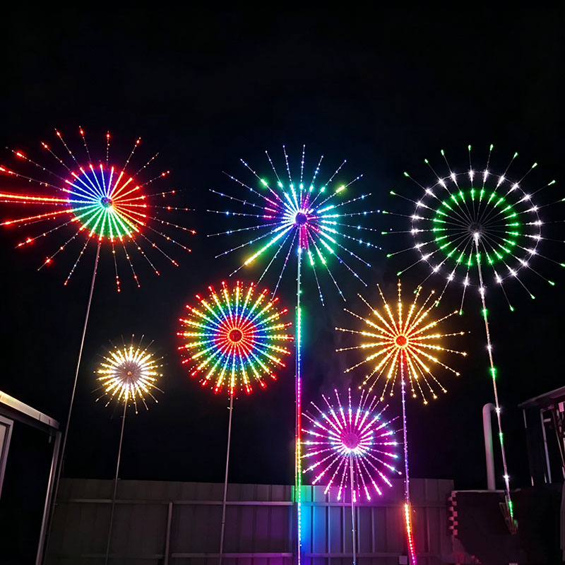 24 Tubes New Year RGB Firework - đánh giá và giá Outdoor Lighting Year Round