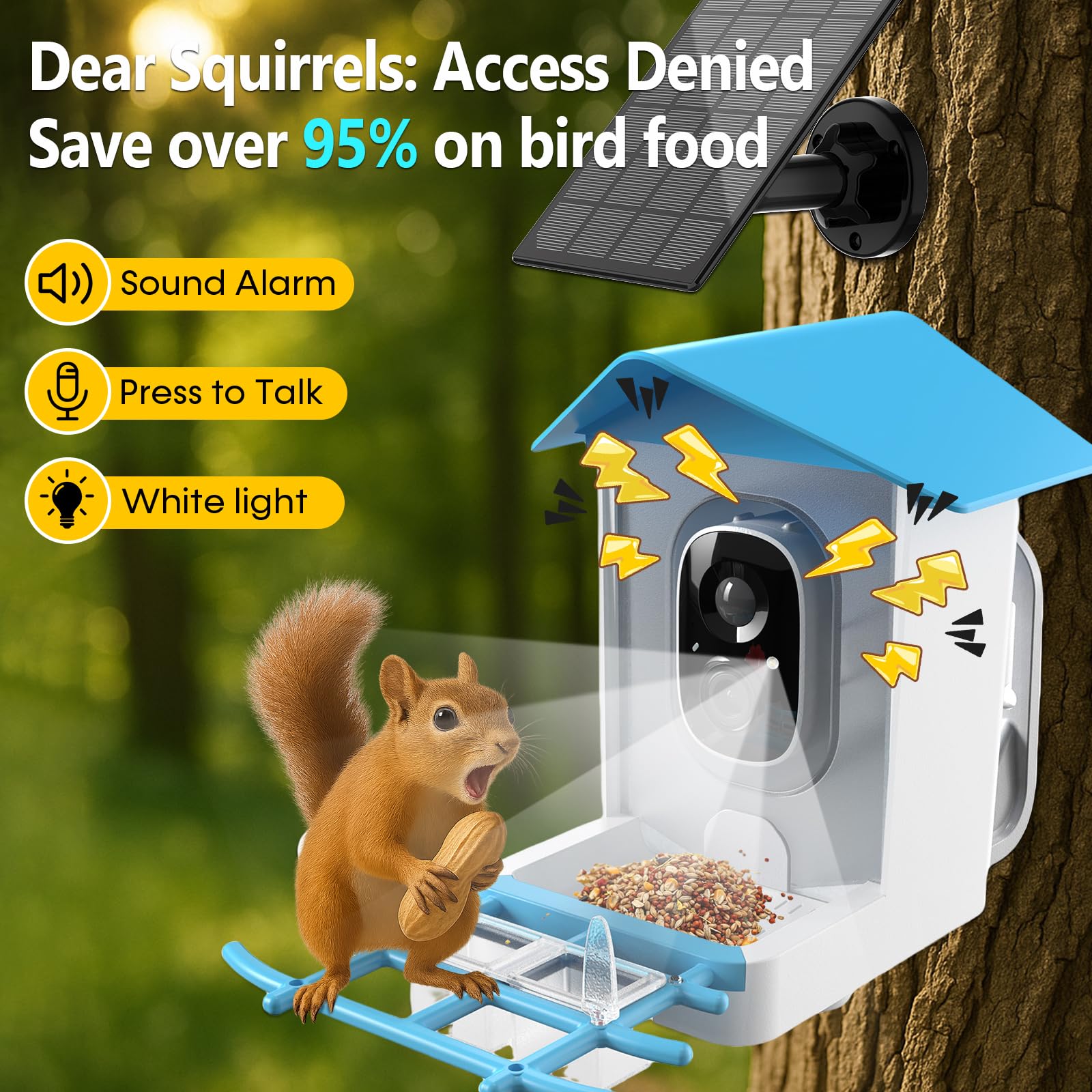 Smart Bird Feeder Camera 2K Li - đánh giá và giá Motion Sensor Outdoor