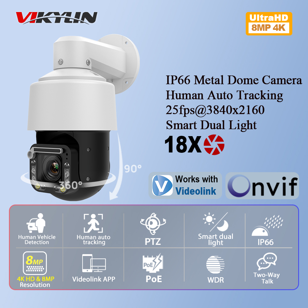 Vikylin 4K 8MP 18X Zoom PTZ IP - đánh giá và giá Outdoor Lighting Mains Powered
