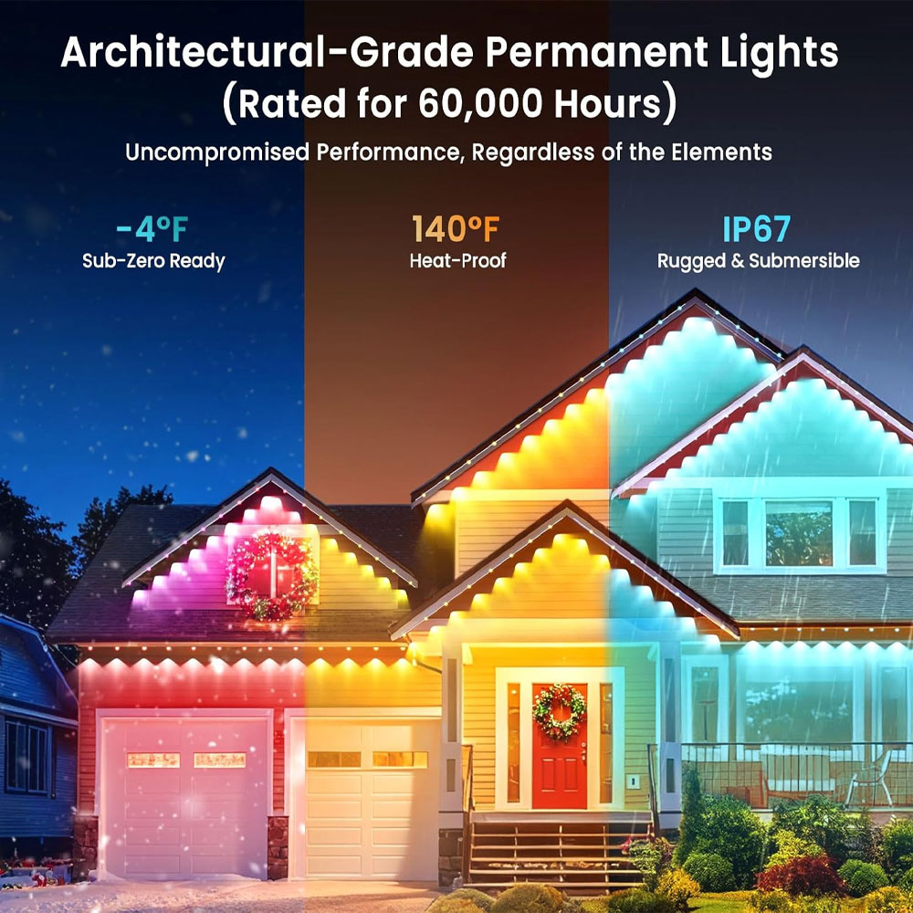 Permanent Outdoor Eaves Lights - đánh giá và giá Outdoor Lighting Halloween