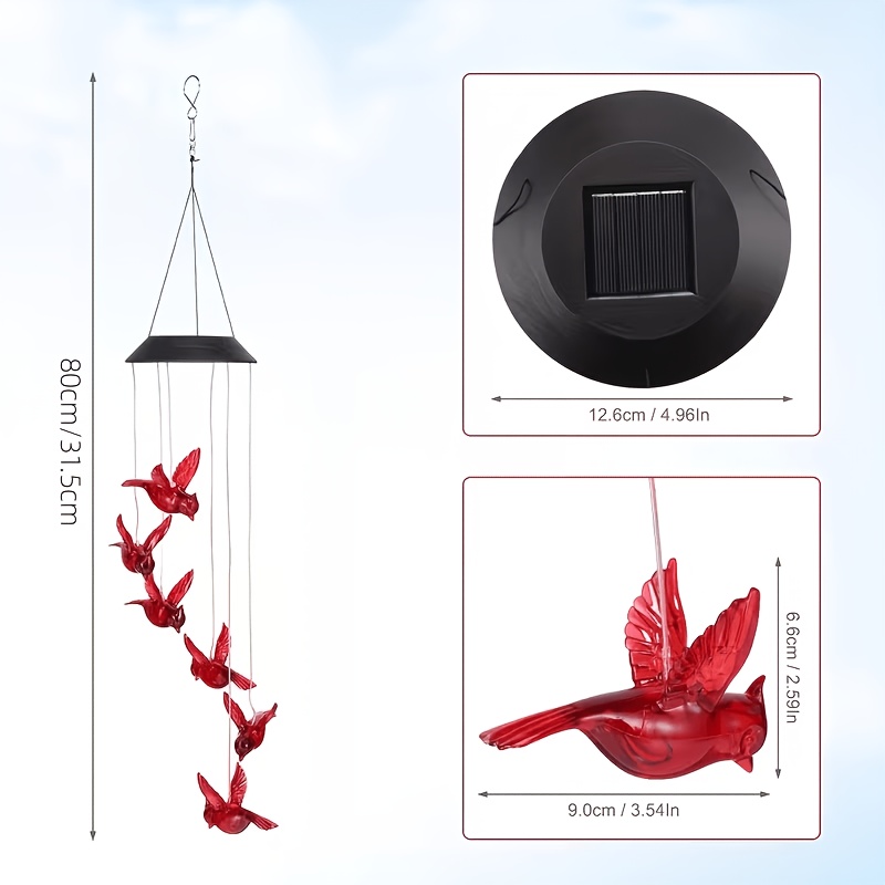 Solar-Powered Flaming Bird Win - đánh giá và giá Outdoor Lighting Design